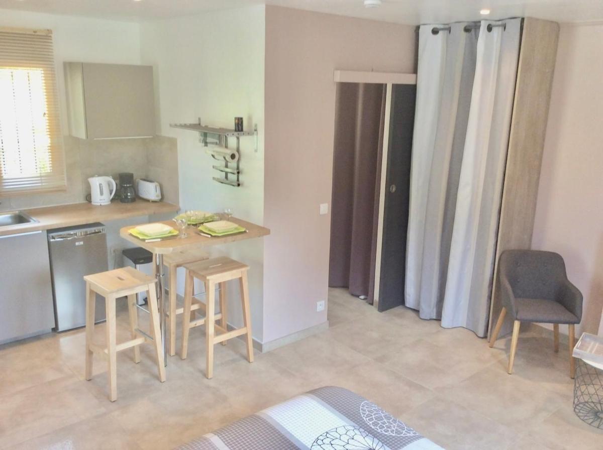Studio Pied Village Eze - Dans Villa Recente - Parking Gratuit Buitenkant foto
